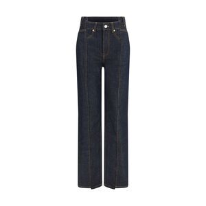 Ganni Women Slub Denim Fold Jeans